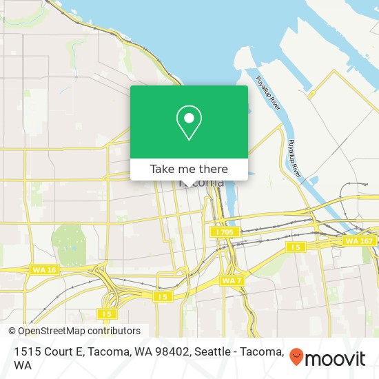 Mapa de 1515 Court E, Tacoma, WA 98402
