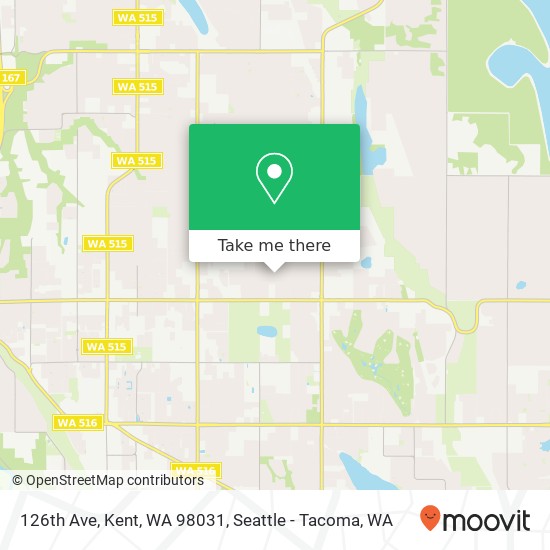 Mapa de 126th Ave, Kent, WA 98031