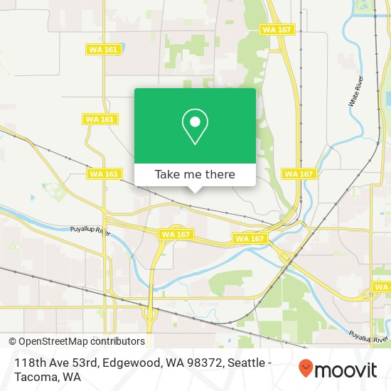 Mapa de 118th Ave 53rd, Edgewood, WA 98372