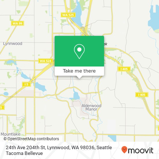 24th Ave 204th St, Lynnwood, WA 98036 map