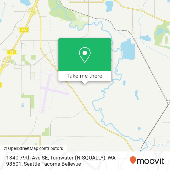 Mapa de 1340 79th Ave SE, Tumwater (NISQUALLY), WA 98501