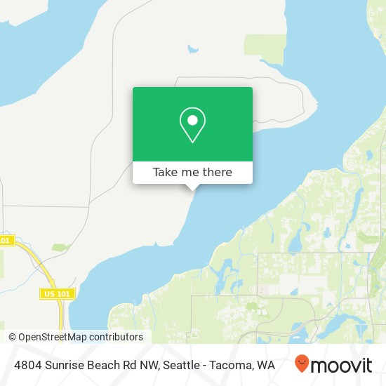 Mapa de 4804 Sunrise Beach Rd NW, Olympia, WA 98502