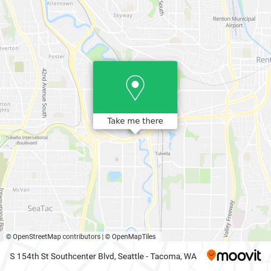Mapa de S 154th St Southcenter Blvd