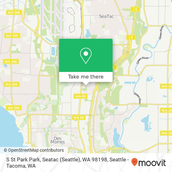 Mapa de S St Park Park, Seatac (Seattle), WA 98198