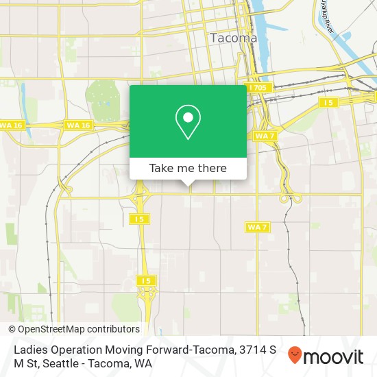 Mapa de Ladies Operation Moving Forward-Tacoma, 3714 S M St