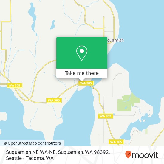 Mapa de Suquamish NE WA-NE, Suquamish, WA 98392