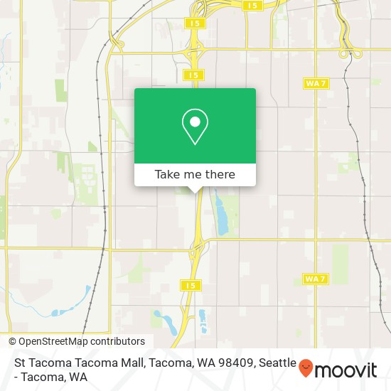 Mapa de St Tacoma Tacoma Mall, Tacoma, WA 98409