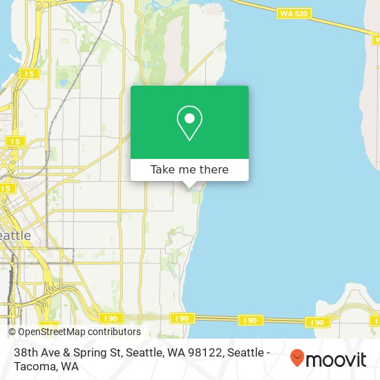 Mapa de 38th Ave & Spring St, Seattle, WA 98122