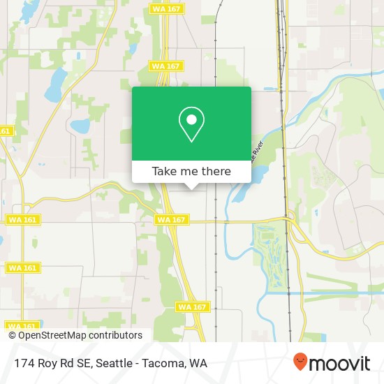 Mapa de 174 Roy Rd SE, Pacific, WA 98047