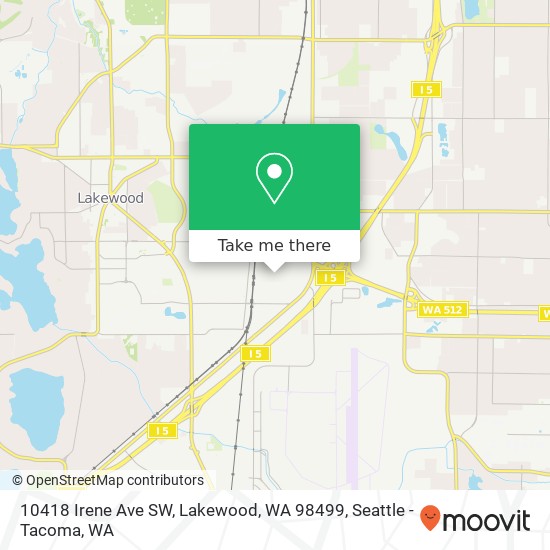 10418 Irene Ave SW, Lakewood, WA 98499 map