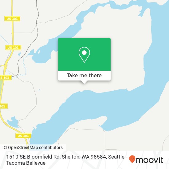 Mapa de 1510 SE Bloomfield Rd, Shelton, WA 98584