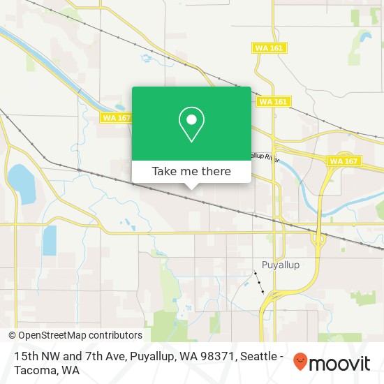 Mapa de 15th NW and 7th Ave, Puyallup, WA 98371