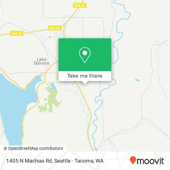 Mapa de 1405 N Machias Rd, Lake Stevens, WA 98258