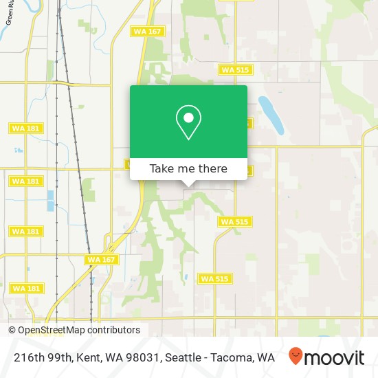 216th 99th, Kent, WA 98031 map