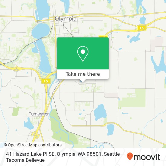 Mapa de 41 Hazard Lake Pl SE, Olympia, WA 98501