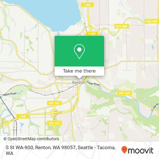 Mapa de S St WA-900, Renton, WA 98057