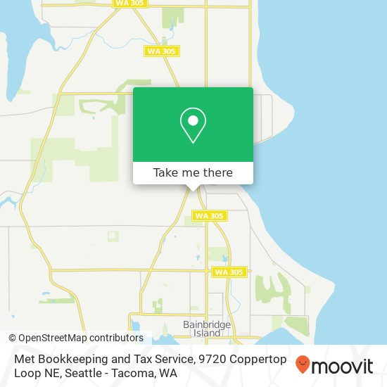 Mapa de Met Bookkeeping and Tax Service, 9720 Coppertop Loop NE