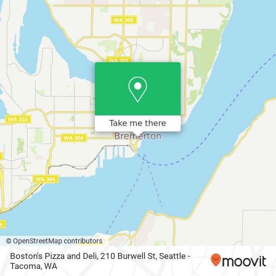 Mapa de Boston's Pizza and Deli, 210 Burwell St