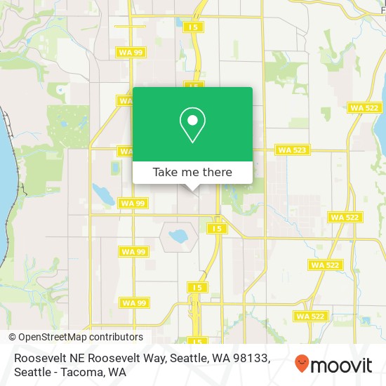 Mapa de Roosevelt NE Roosevelt Way, Seattle, WA 98133