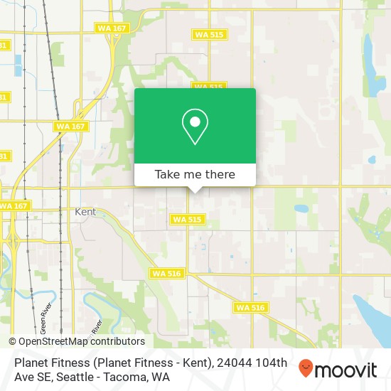 Mapa de Planet Fitness (Planet Fitness - Kent), 24044 104th Ave SE