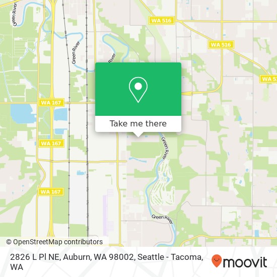 Mapa de 2826 L Pl NE, Auburn, WA 98002