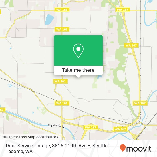Mapa de Door Service Garage, 3816 110th Ave E