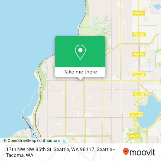17th NW NW 85th St, Seattle, WA 98117 map