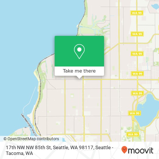 Mapa de 17th NW NW 85th St, Seattle, WA 98117