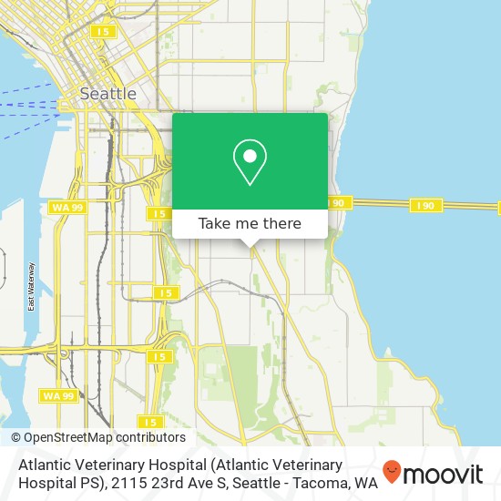 Atlantic Veterinary Hospital (Atlantic Veterinary Hospital PS), 2115 23rd Ave S map