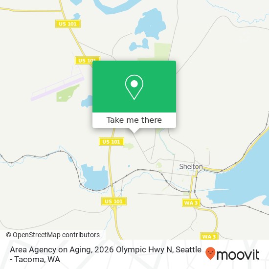 Mapa de Area Agency on Aging, 2026 Olympic Hwy N