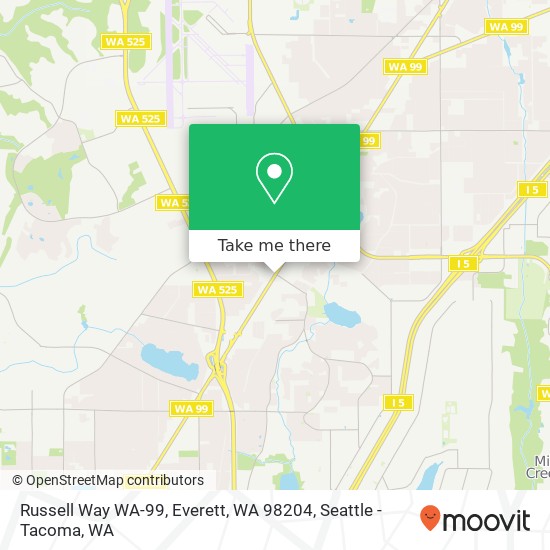 Mapa de Russell Way WA-99, Everett, WA 98204