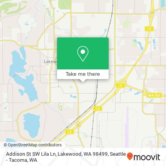 Mapa de Addison St SW Lila Ln, Lakewood, WA 98499