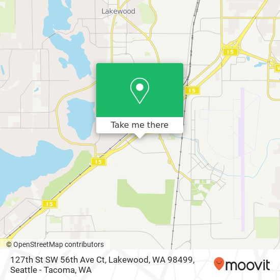 Mapa de 127th St SW 56th Ave Ct, Lakewood, WA 98499