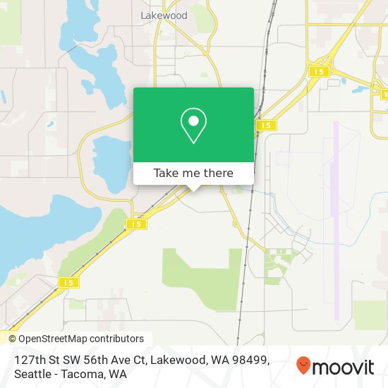 127th St SW 56th Ave Ct, Lakewood, WA 98499 map