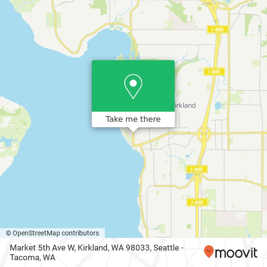 Mapa de Market 5th Ave W, Kirkland, WA 98033