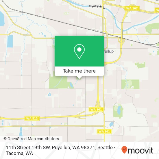 Mapa de 11th Street 19th SW, Puyallup, WA 98371