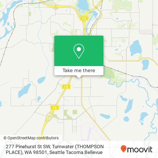 277 Pinehurst St SW, Tumwater (THOMPSON PLACE), WA 98501 map