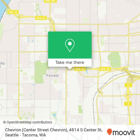 Mapa de Chevron (Center Street Chevron), 4814 S Center St