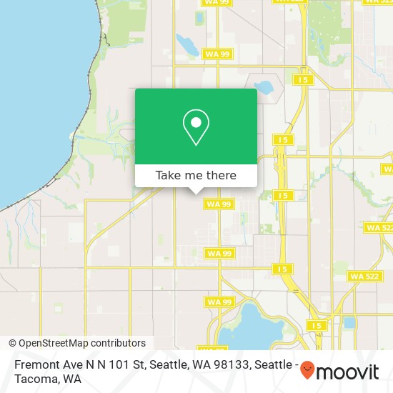 Fremont Ave N N 101 St, Seattle, WA 98133 map