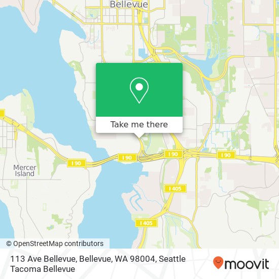 113 Ave Bellevue, Bellevue, WA 98004 map