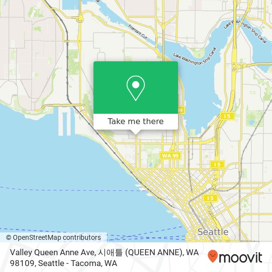 Valley Queen Anne Ave, 시애틀 (QUEEN ANNE), WA 98109 map