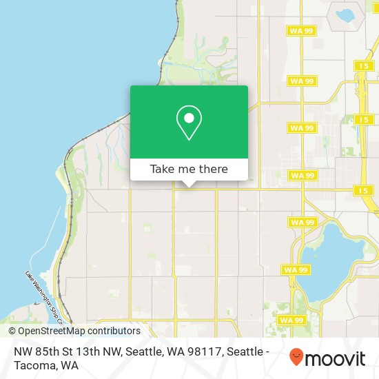 NW 85th St 13th NW, Seattle, WA 98117 map