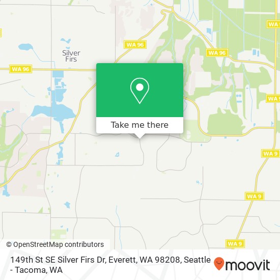 Mapa de 149th St SE Silver Firs Dr, Everett, WA 98208