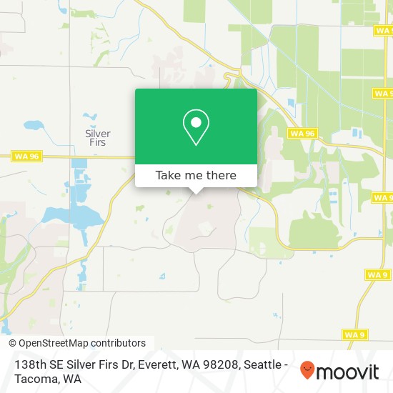 Mapa de 138th SE Silver Firs Dr, Everett, WA 98208