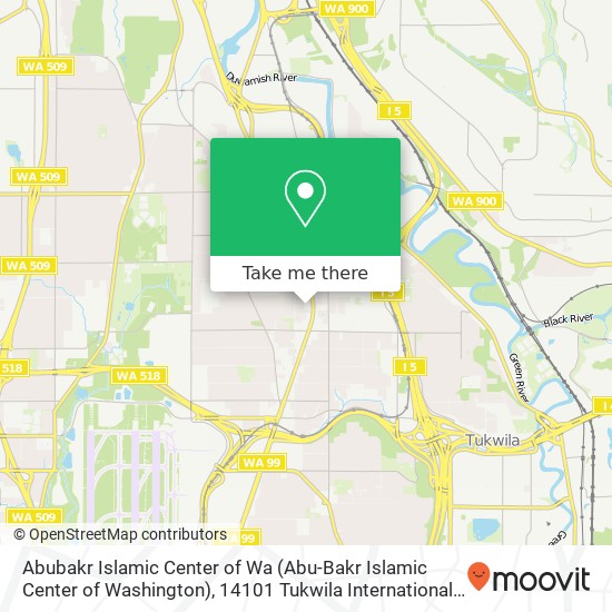 Mapa de Abubakr Islamic Center of Wa (Abu-Bakr Islamic Center of Washington), 14101 Tukwila International Blvd