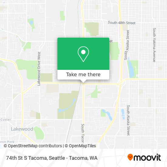 74th St S Tacoma map