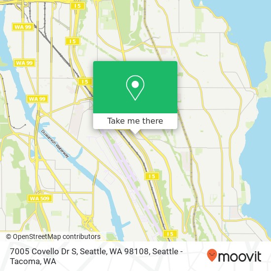 Mapa de 7005 Covello Dr S, Seattle, WA 98108