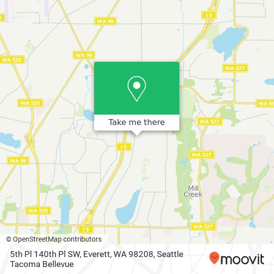 Mapa de 5th Pl 140th Pl SW, Everett, WA 98208