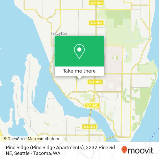 Mapa de Pine Ridge (Pine Ridge Apartments), 3232 Pine Rd NE