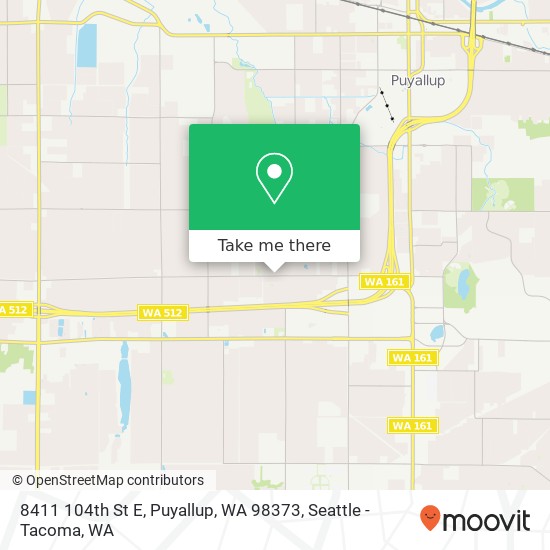 Mapa de 8411 104th St E, Puyallup, WA 98373